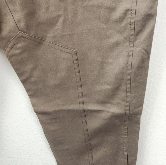 Halston Heritage Cropped Tapered Leg Relaxed Fit Brown Pants Army Style Size 6 - Picture 4 of 12